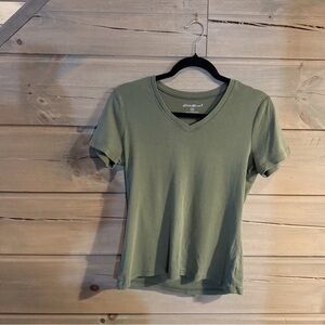 Eddie Bauer Vintage Forest Green Vneck